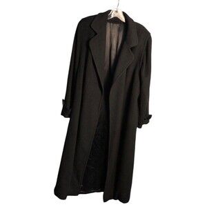Woman’s Vintage Ed Mitchell of Westport CT 100% Black Cashmere Coat Made in USA